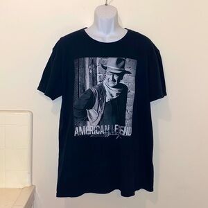 Unisex John Wayne “American Legend” Black Graphic Tee